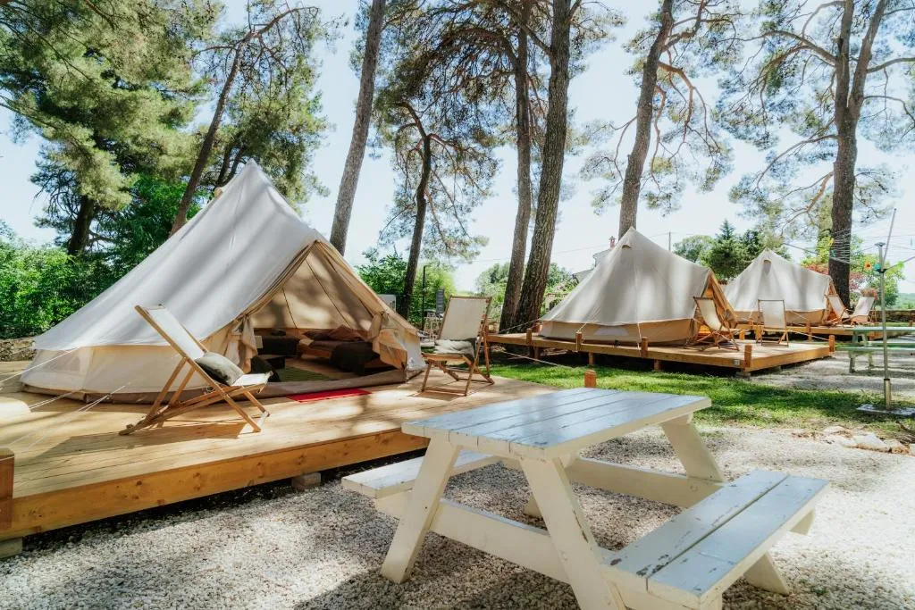 Camp 'Dvor' bell tent accommodation